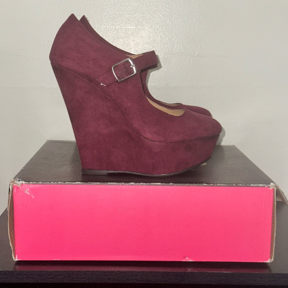 Charlotte Russe Suede Wedge Heels